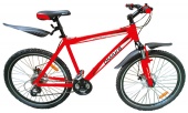 Велосипед OMAKS 26-123 disk красный (колеса 26"; 21 скорость; рама-19,5")